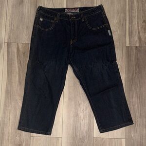 Silver Jeans Women’s Dark Blue Relaxed Fit Jeans Crop Vintage Y2K